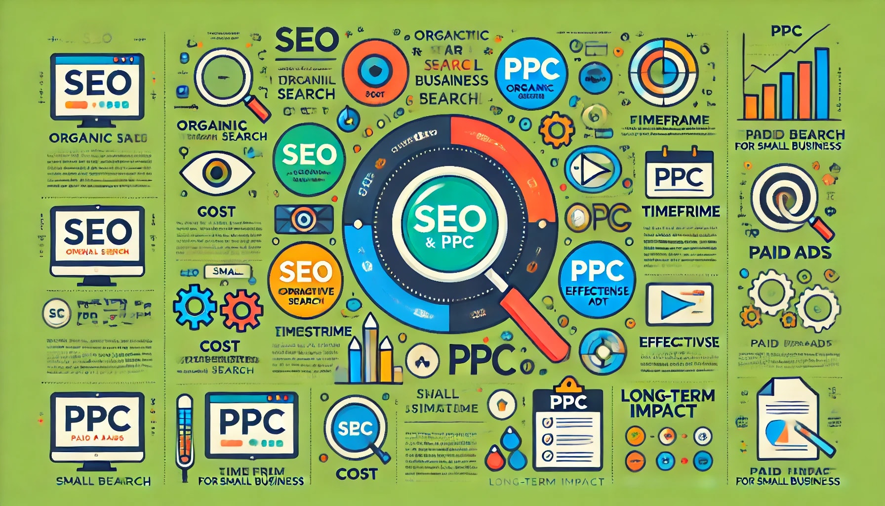 Comparison of SEO and PPC marketing strategies